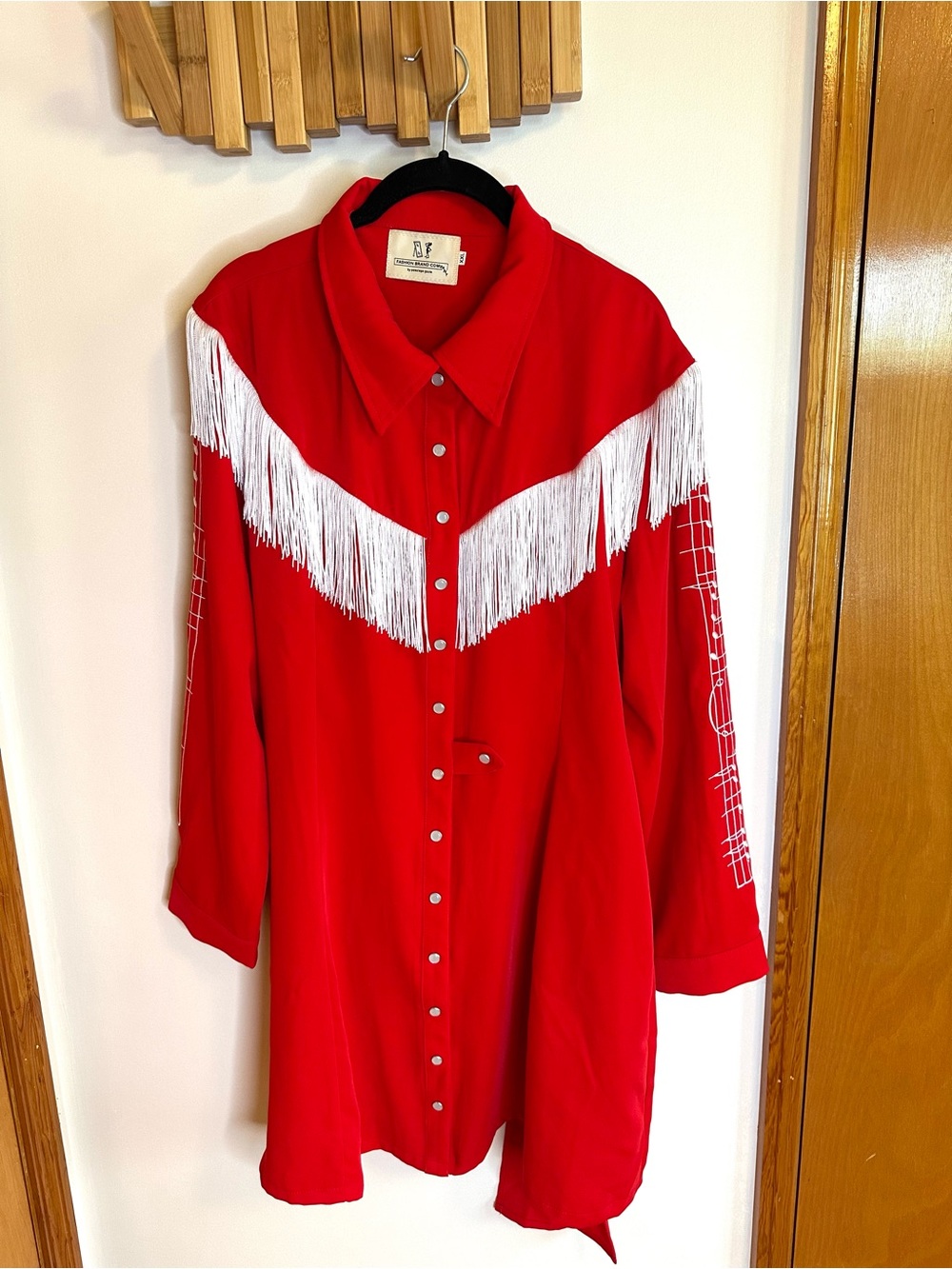 Red Fashion Brand Company Western Fringe Dress